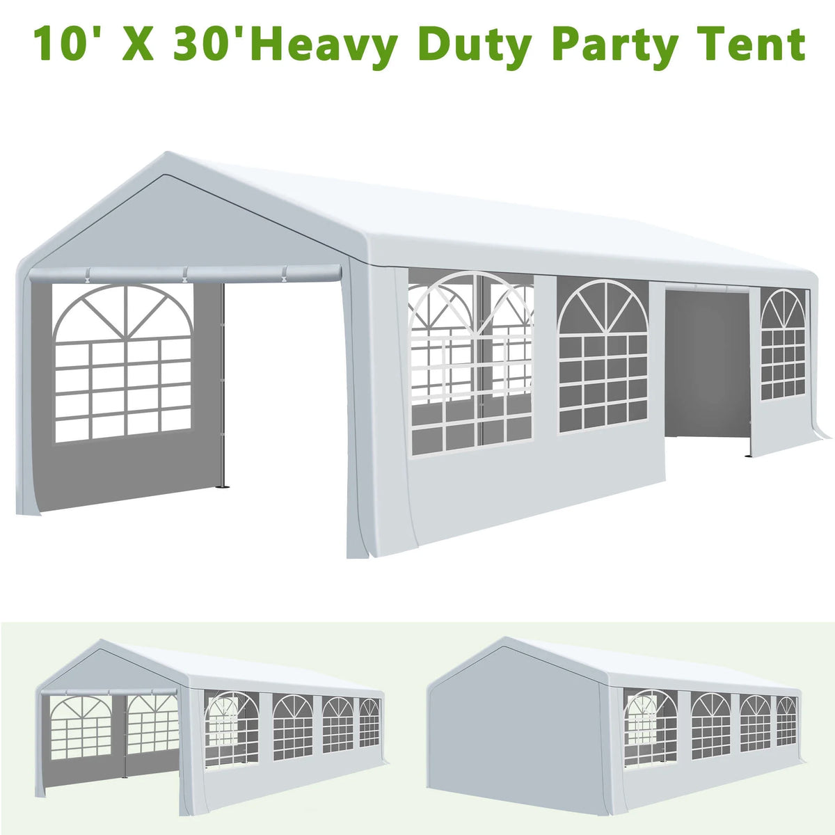 Gartooo 20'x20' Heavy Duty Party Tent, Outdoor Wedding Party Tent with Removable Sidewalls, Outdoor Canopy for Events