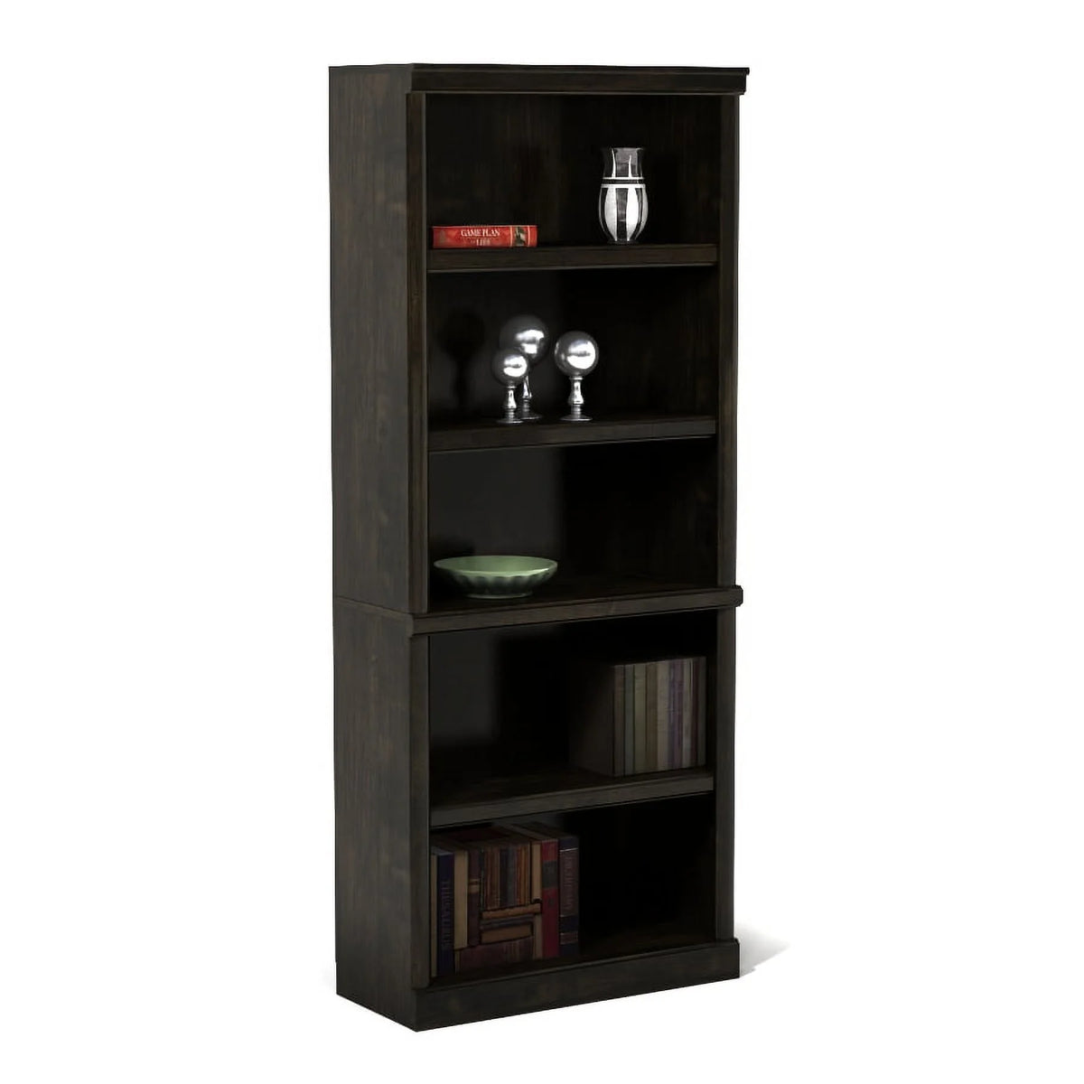 Better Homes & Gardens 71" Ashwood Road 5 Shelf Bookcase, Black Finish