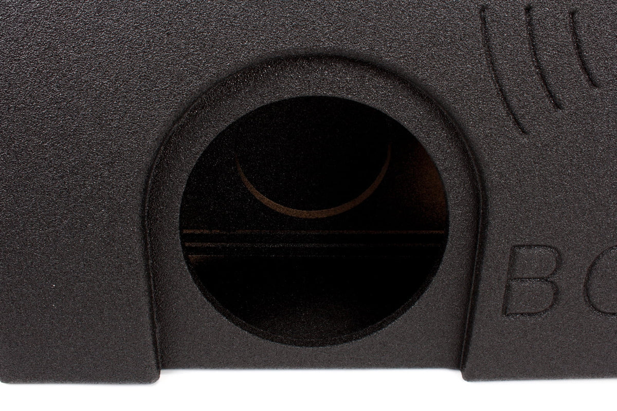 QPower QBomb Double 10 Inch Vented Subwoofer Speaker Box with Black Bed Liner