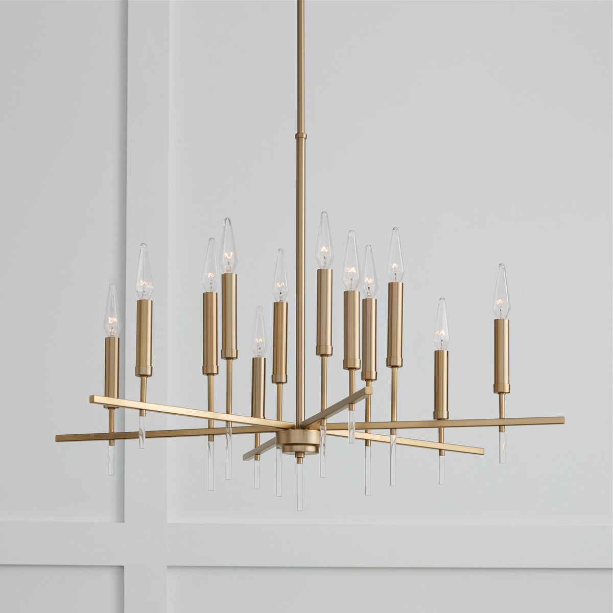 12 Light Chandelier In Mid-Century Modern Style-25 Inches Tall And 35 Inches Wide     -Traditional Installation Capital Lighting 449301Ma