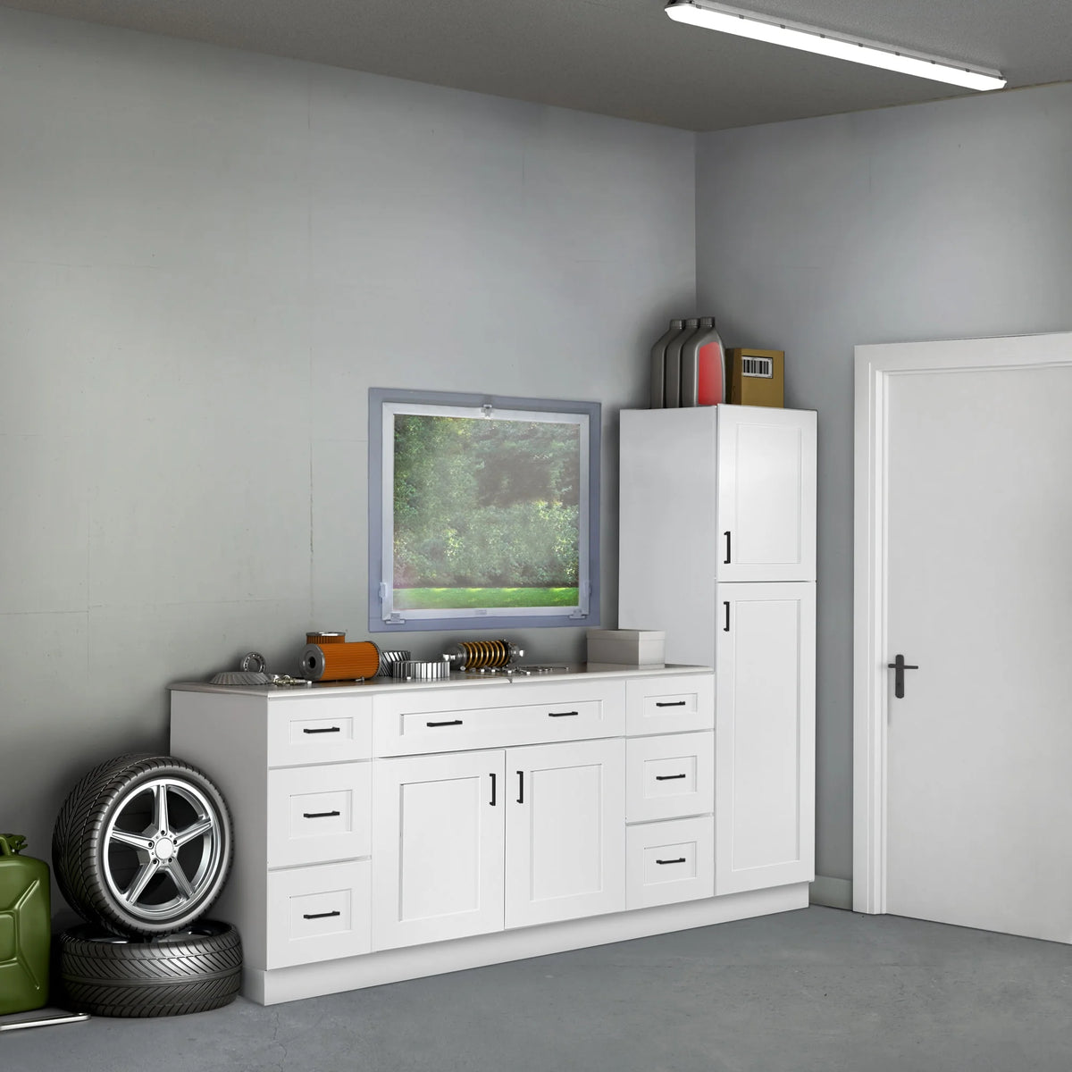 Design House 613570 Brookings Corner Wall Kitchen Cabinet 24x30x12, White