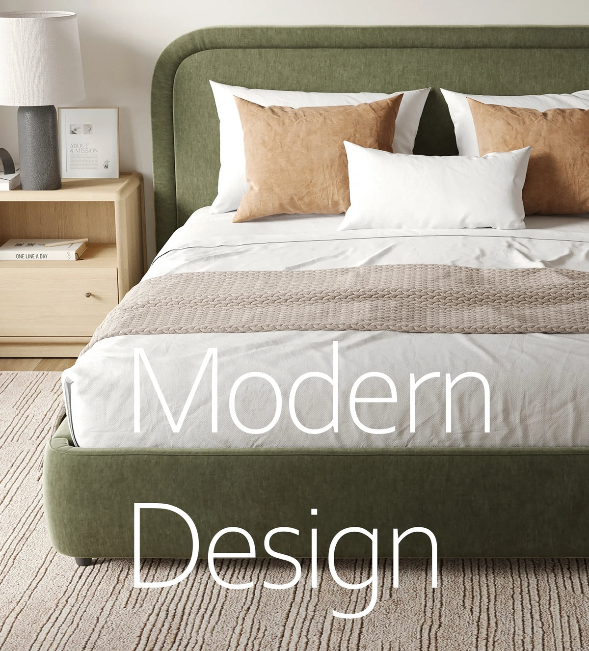 Modern Upholstered Platform Bed with Lift-Up Storage, Headboard, Wood Slats, Noise-Free