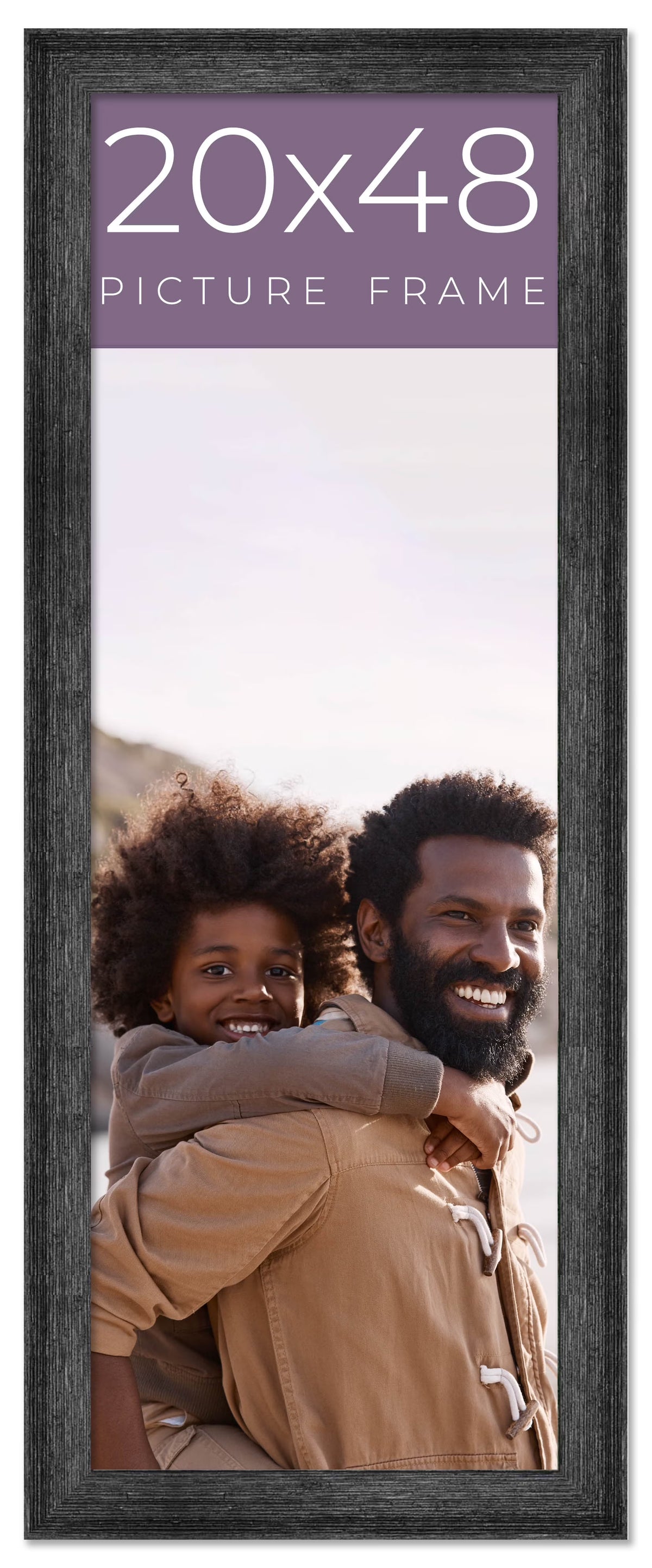 20x48 Frame Black Passaggi Solid Wood Picture Frame Width 1.5 Inches | Interior Depth 0.5 Inches |
