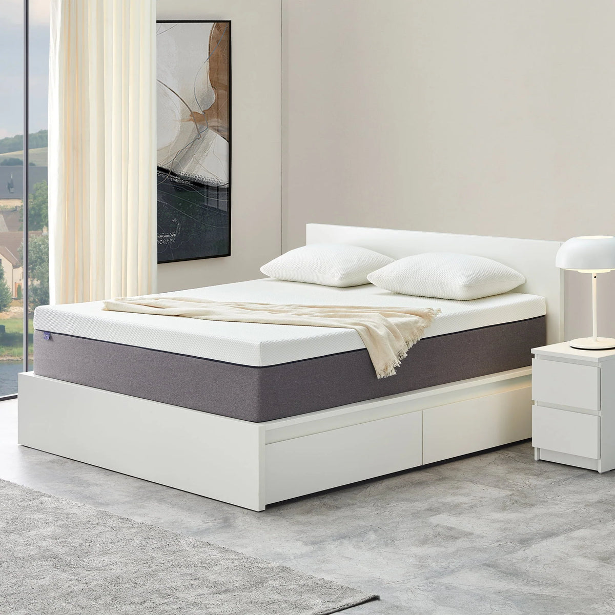 10 inch Full Size Medium Memory Foam Mattress Breathable Mattress