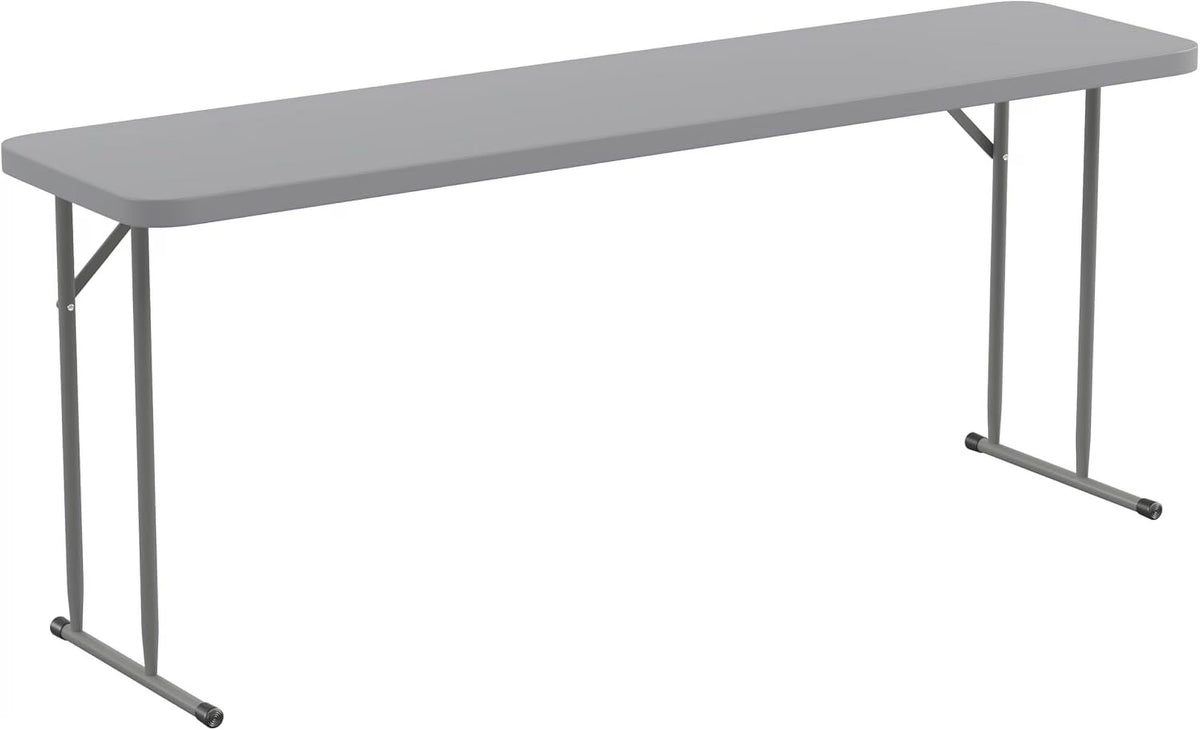 ZIRAV  6' Rectangular Plastic Folding Table, Long Plastic Foldable Table for Residential Indoor/Outdoor Events, White