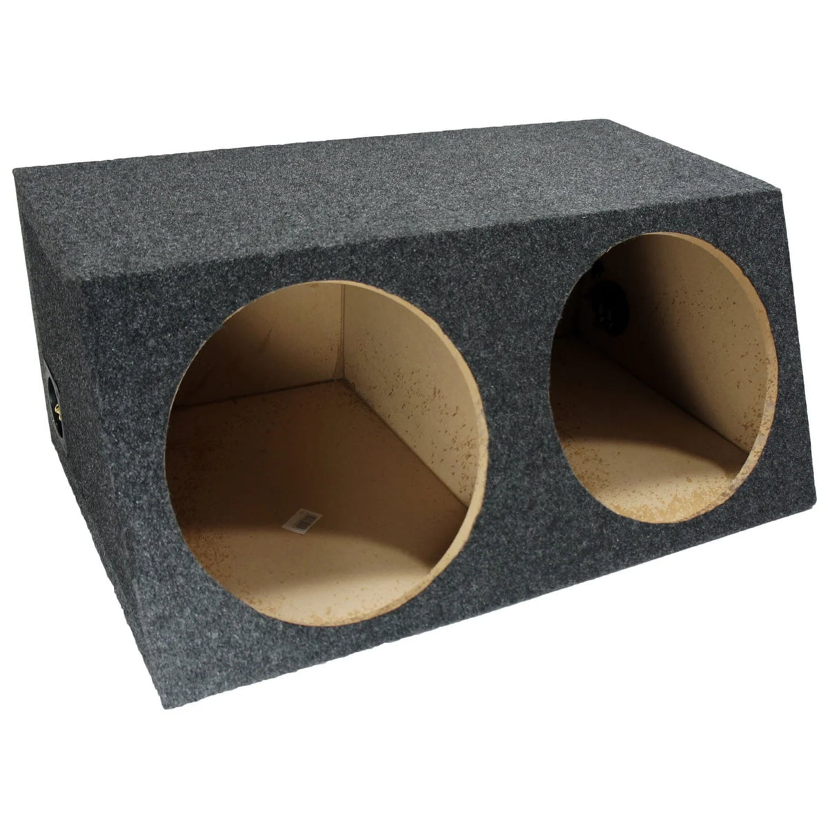 Car Audio Dual 12" Sealed Subwoofer Slanted Hatchback Angled Sub Box Enclosure