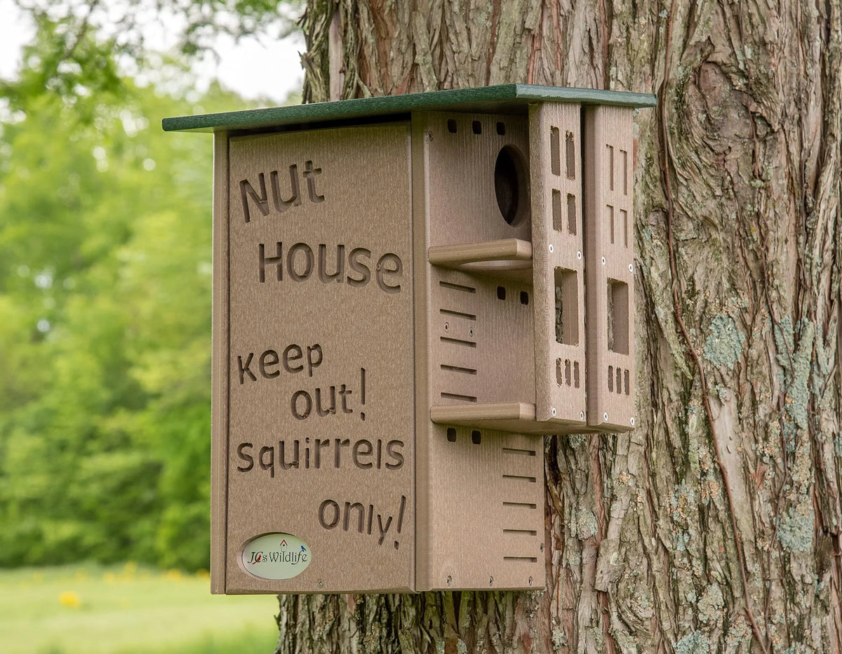 JCs Wildlife Ultimate Squirrel House Nesting Box (Blue/Gray) - A Perfect Home for Squirrels!