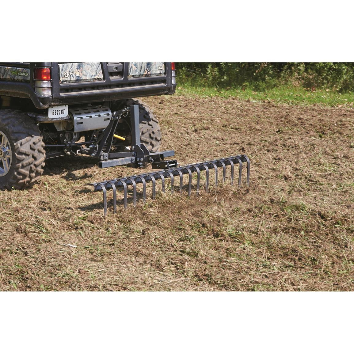 Guide Gear Leveling Landscape Rake, Attachment for ATV, UTV, Vegetable Garden, 60 Wide with 17 Tines