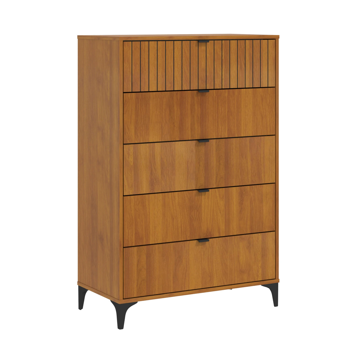 Galano Zaffy 5 Drawer Dressers for bedroom , Dusty Grey Oak