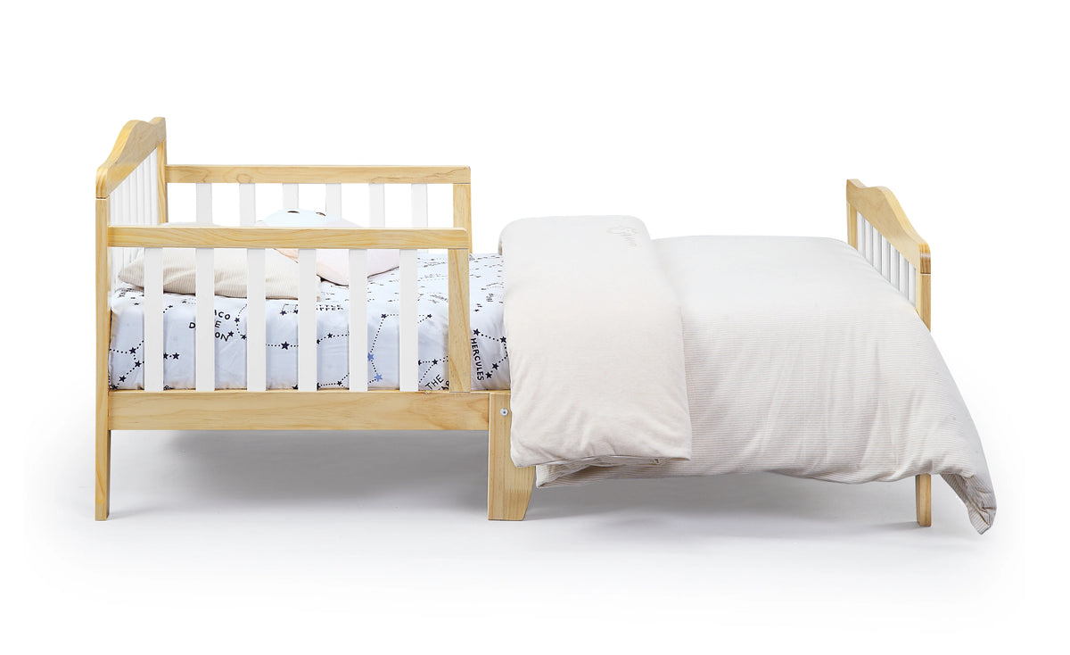 Olive & Opie Twain Toddler Bed, Red/Blue Finish