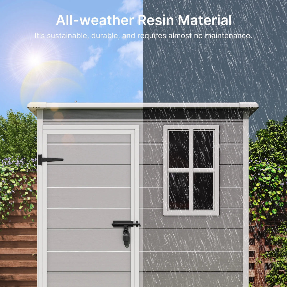 Lofka 6 x 4 FT Galvanized  Metal Outdoor Storage Shed with Double Lockable Doors and Air Vents for Patio, Garden, Backyard, Lawn, Dark Gray
