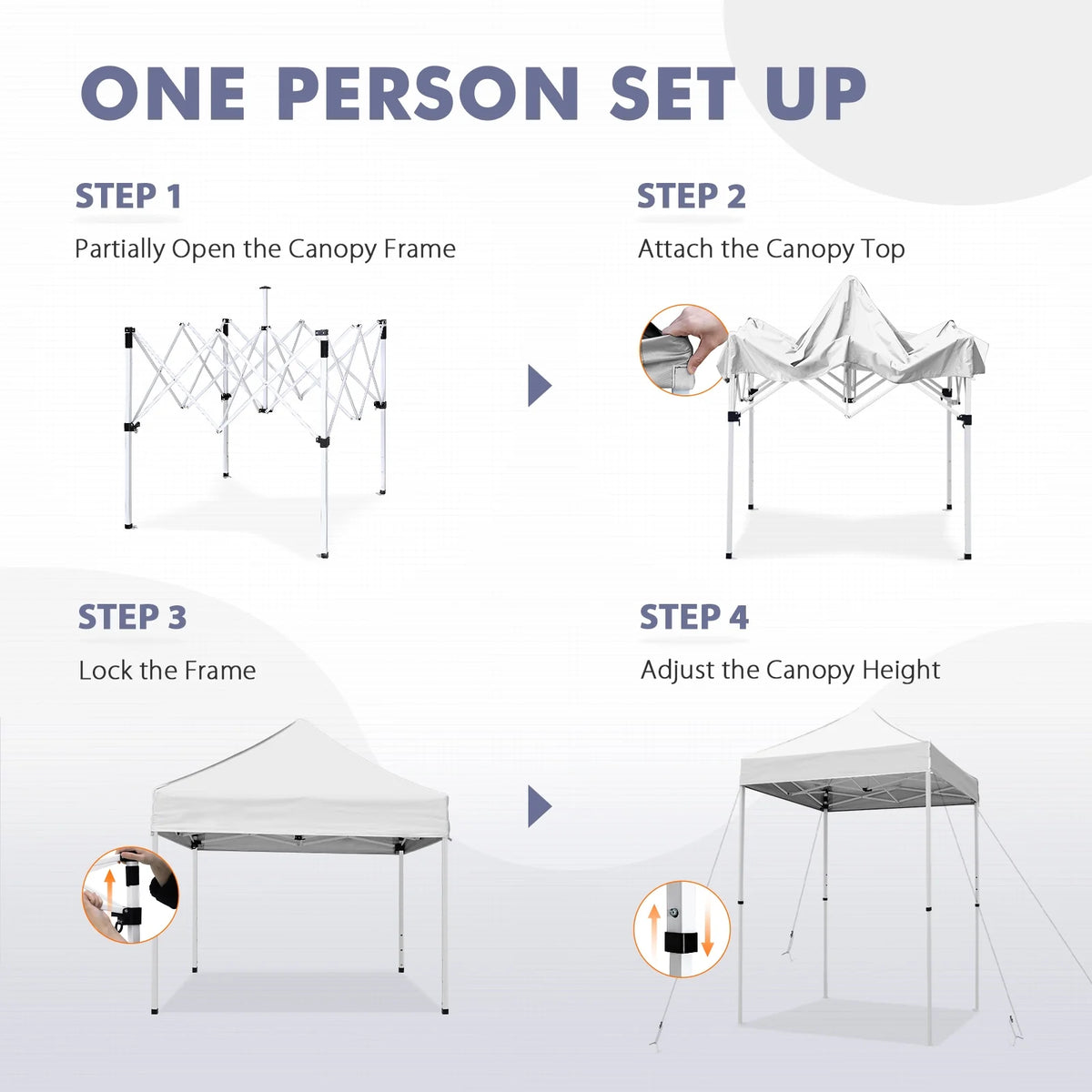 INTER HUT 5x5 Outdoor Pop up Canopy Gazebo, Instant Easy Set up Outdoor Canopy Commercial Fair Shelter, Beige