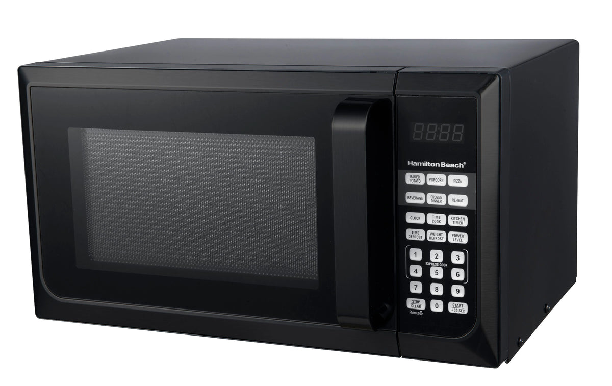 Hamilton Beach Stainless Steel 0.9 Cu. Ft. Black Microwave Oven