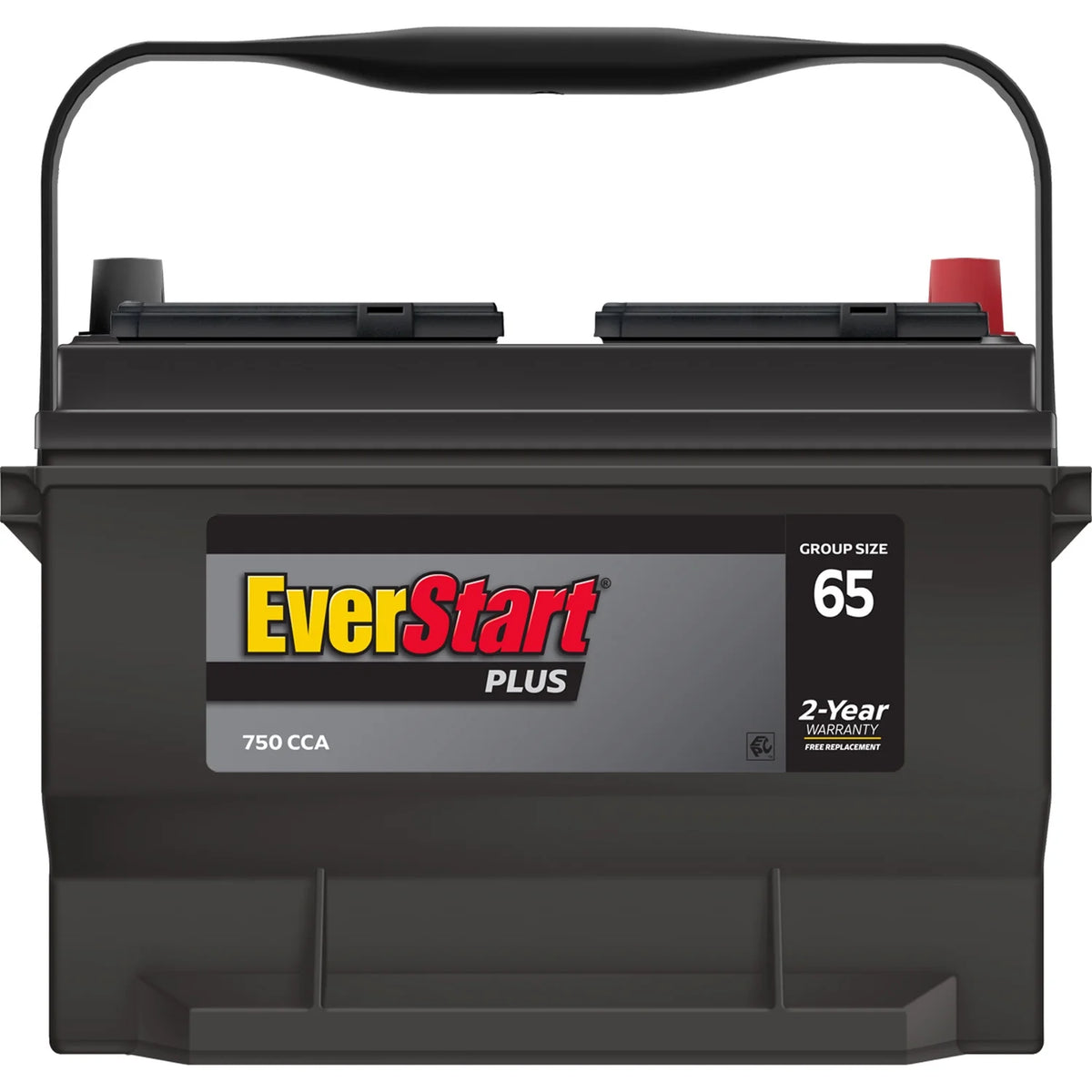 EverStart Plus Lead Acid Automotive Battery, Group Size 65 12 Volt, 750 CCA