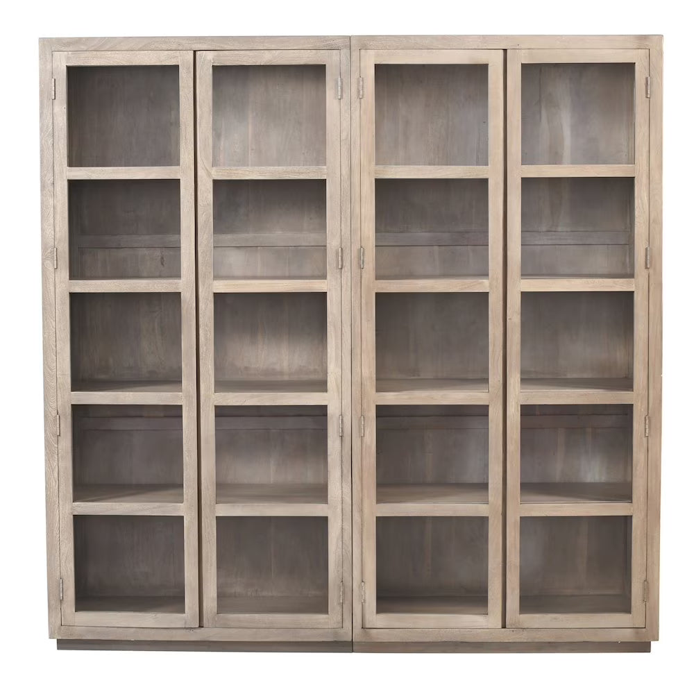 Argyle Bookcase in Modern Light Ash Ivory Finish on Reclaimed Solid Wood