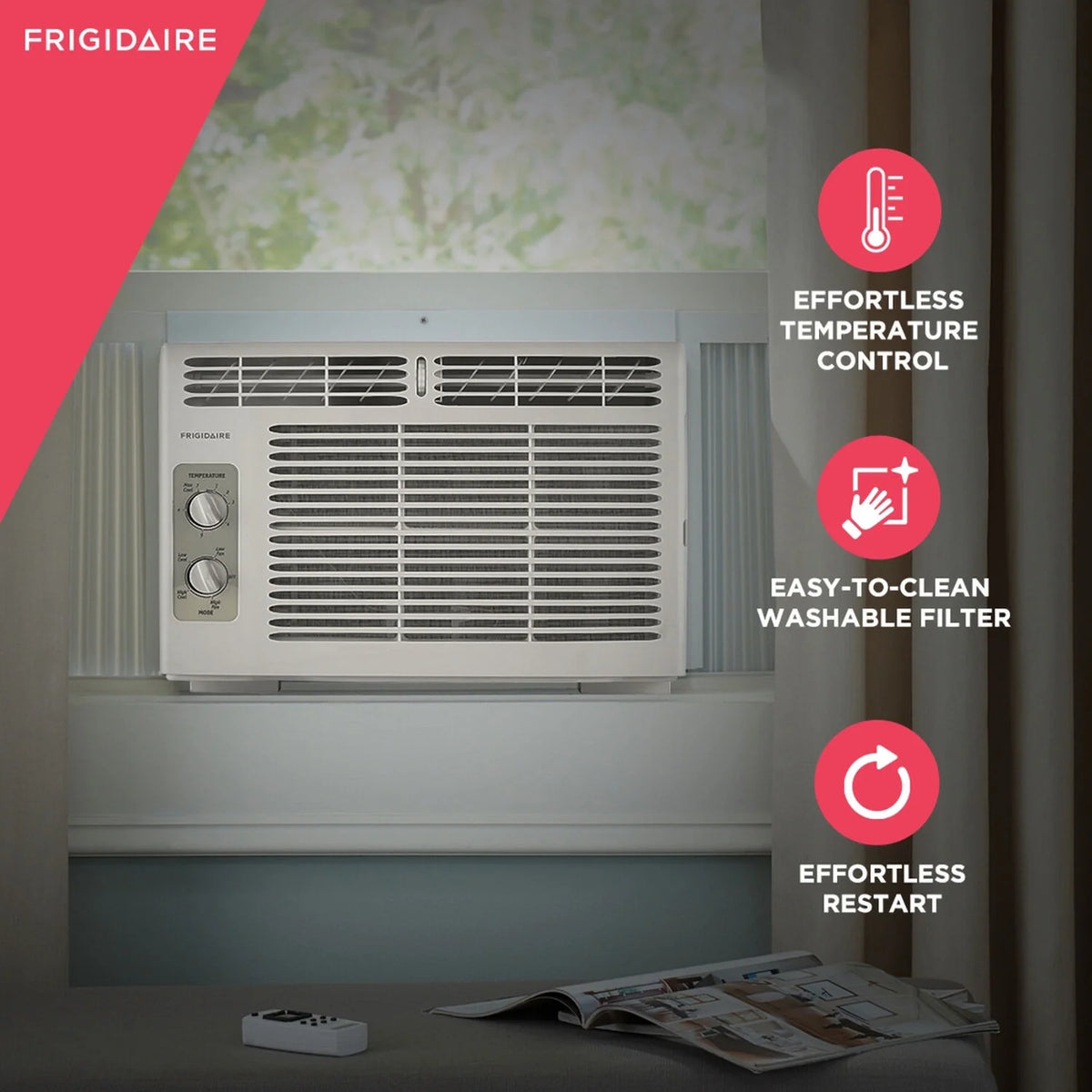 Frigidaire 6,000 BTU Window Room Air Conditioner with Remote Control