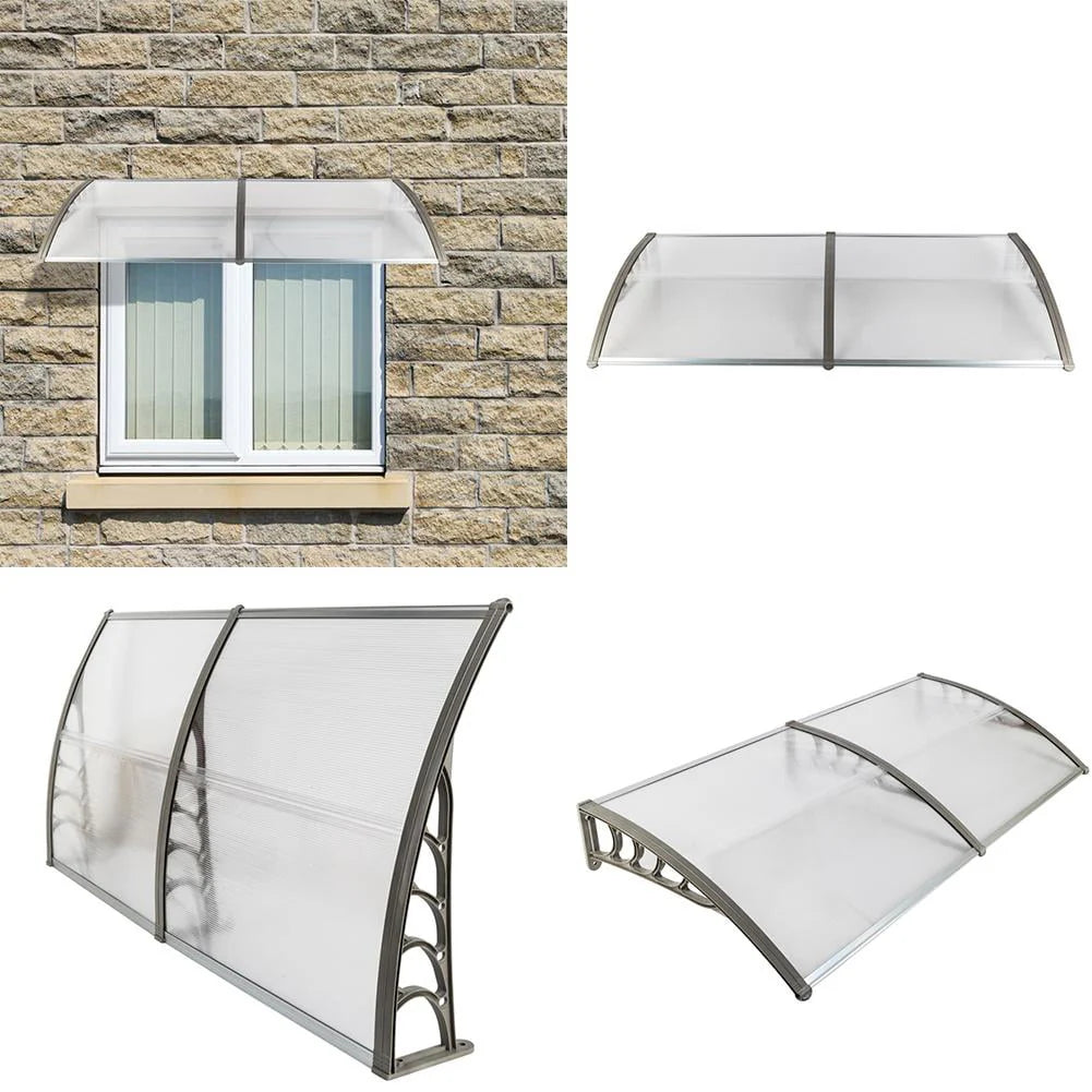 Cterwk Door Window Rain Cover Eaves Canopy,200X100X25cm