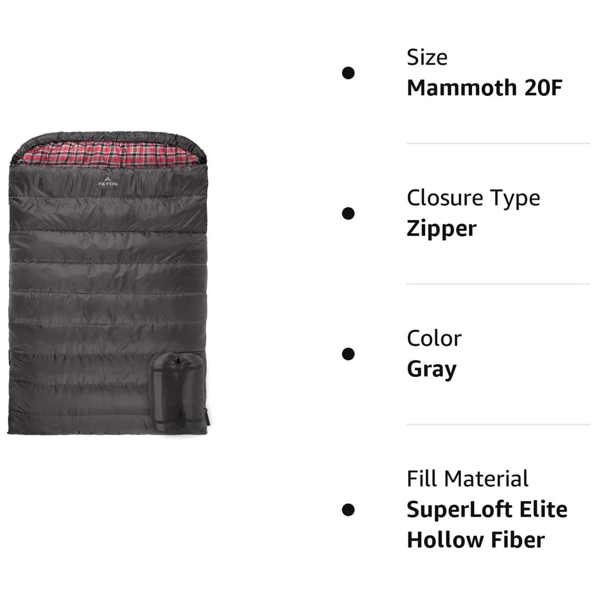 TETON Sports Mammoth 0F Sleeping Bag
