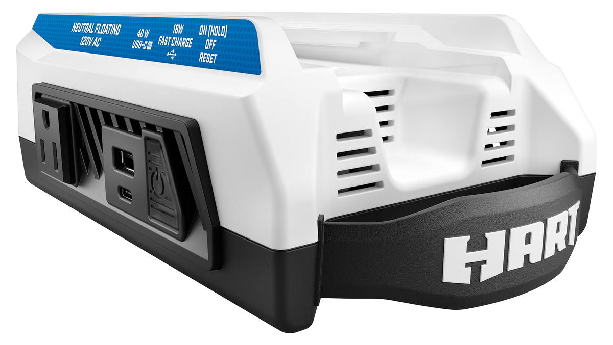 HART 40V 300 Watt Battery Powered Power Source with LED Light and Carry Handle (Battery Not Included)