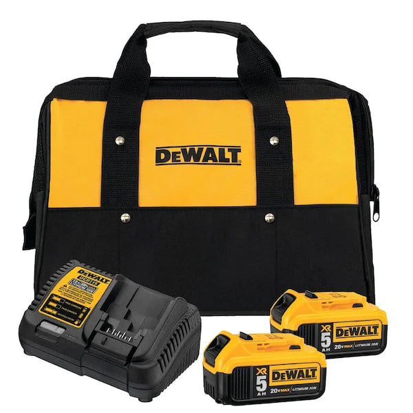 20V MAX XR Cordless Brushless Compact Reciprocating Saw, (2) 20V MAX XR Premium Lithium-Ion 5.0Ah Batteries, and Charger
