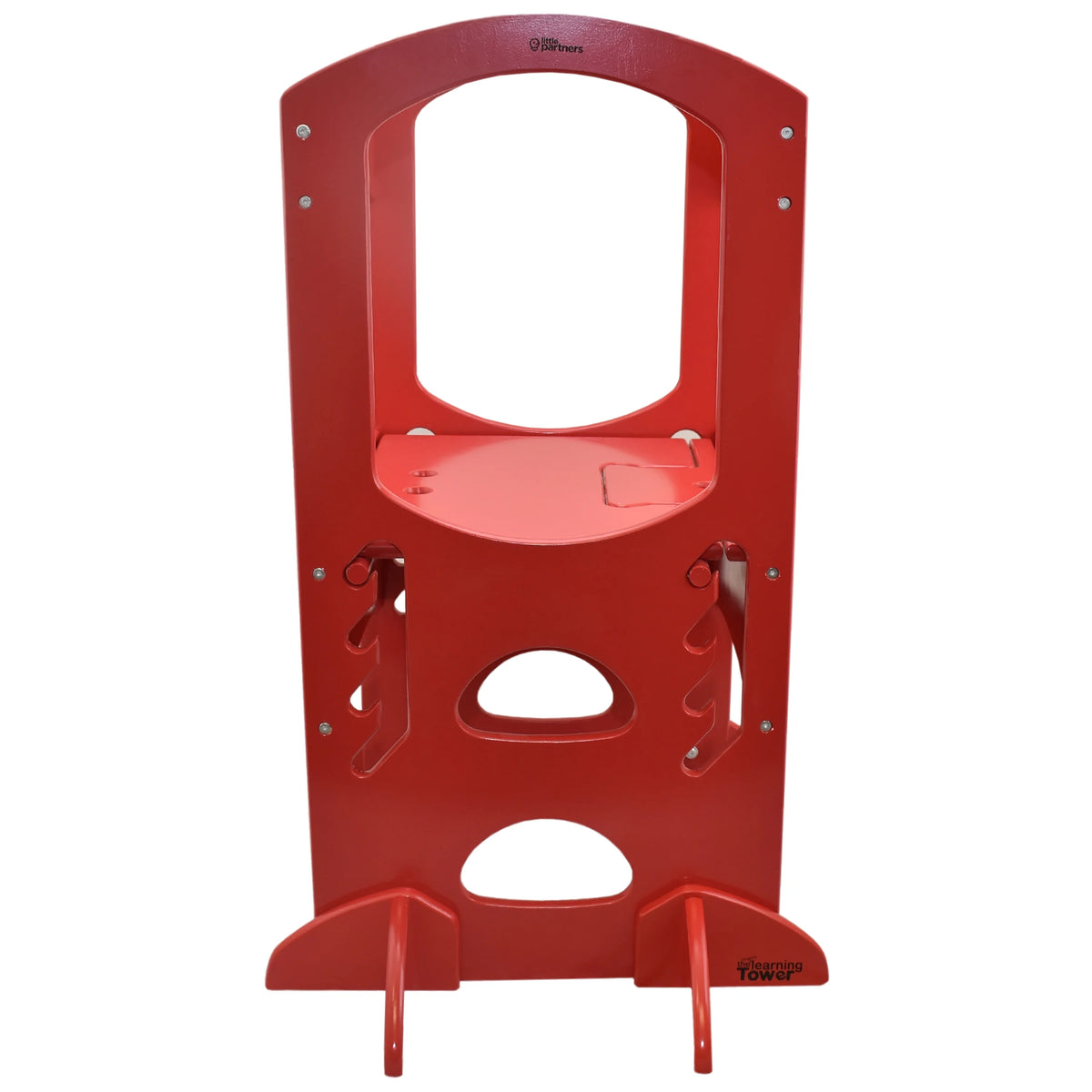 Little Partners Learning Tower Adjustable Height Kitchen Step Stool, Toddler Tower, Encourages Learning, Independence, and Engagement, Safety Climbing Tower for Kitchen Counter - Soft White