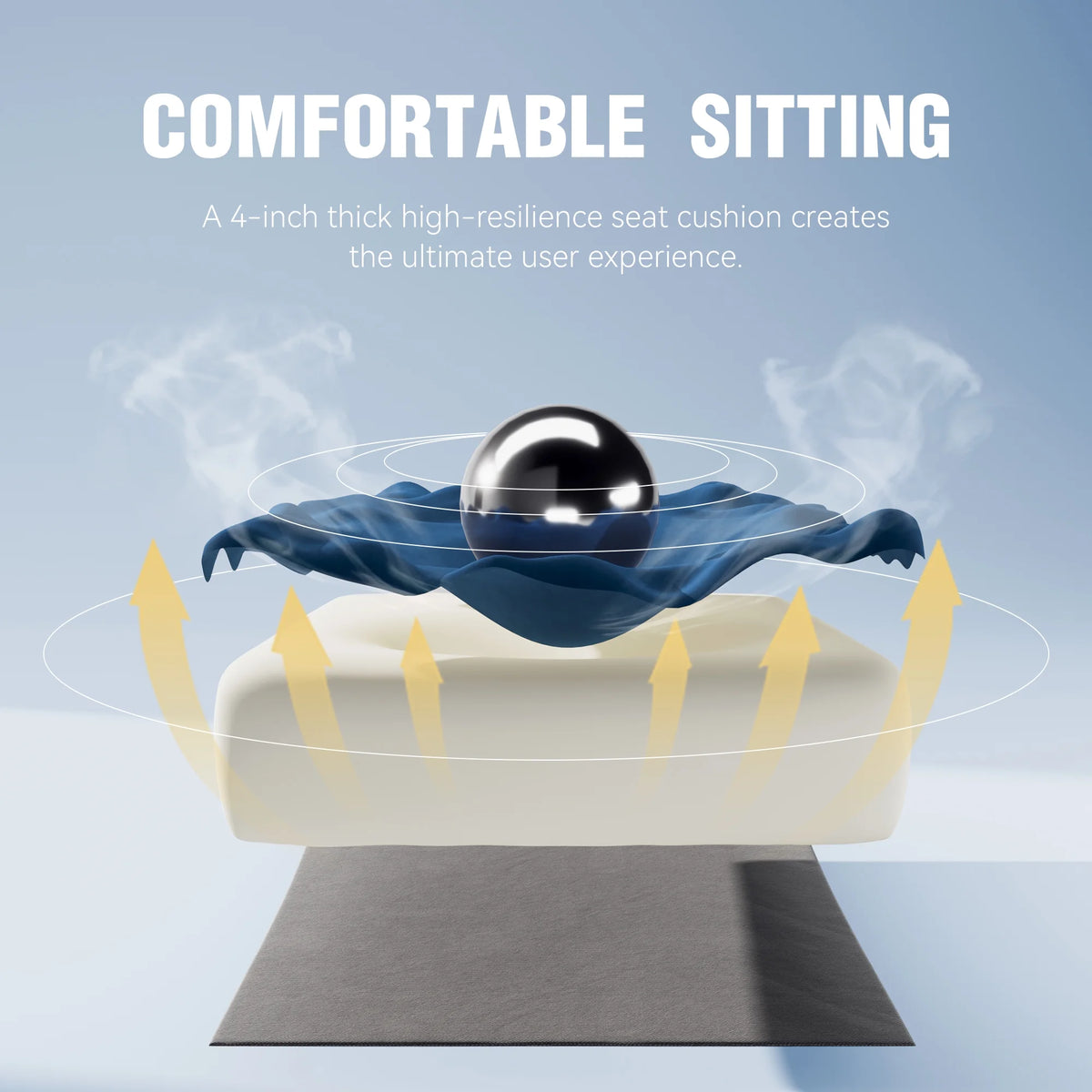 Dowinx Computer Gaming Chair with Pocket Spring Cushion and 4D Armrests for Office,Breathable Fabric High Back Ergonomic Task Chair with Footrest , Massage Lumbar Support Black
