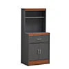 54" Tall Open Shelves, 1-Drawer and Bottom Enclosed Storage Kitchen Cabinet