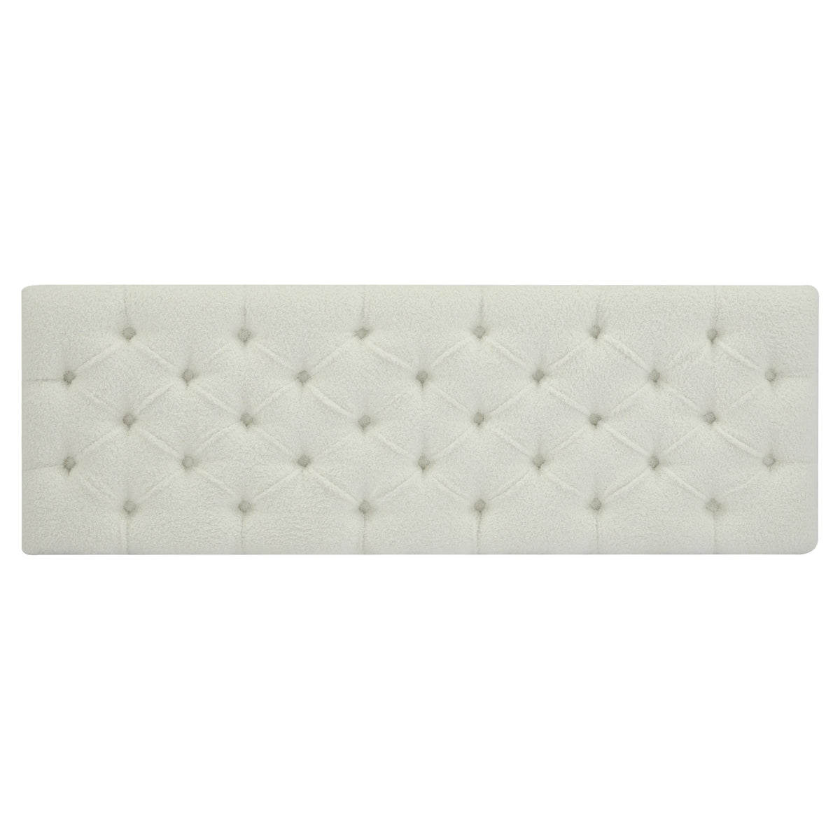 Furniliving Modern Upholstered Button Tufted Storage Ottoman Entryway Bench, Ivory