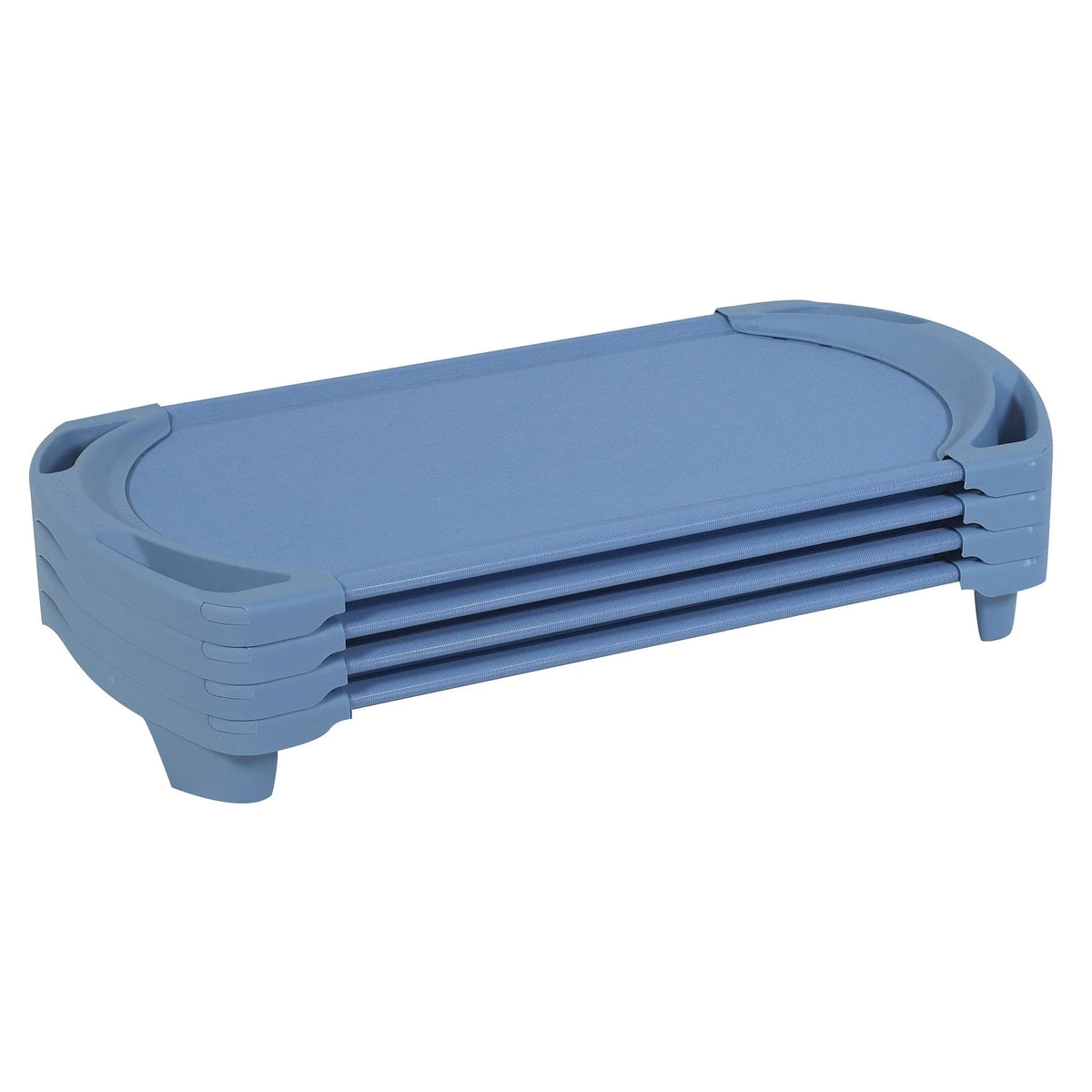 Angeles SpaceLine Toddler Nap Cots For Kids, Wedgewood Blue (4 Pack)