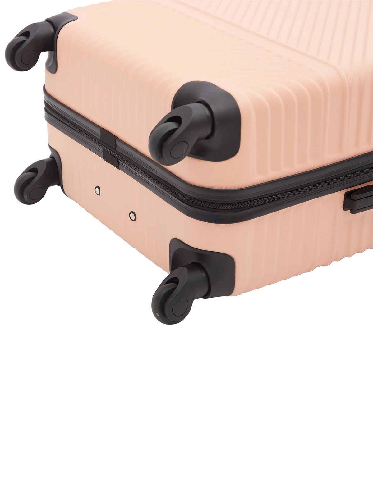 Wrangler 4 Pc Hardside Spinner Luggage Set with 20" & 25" Suitcases and Packing Cubes, Black