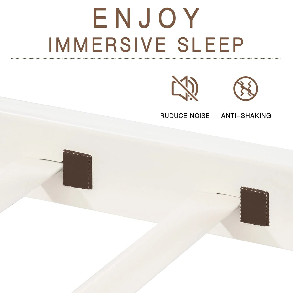 Einfach Metal Twin Size Loft Bed with Removable Ladder & Full-Length Guardrail, White