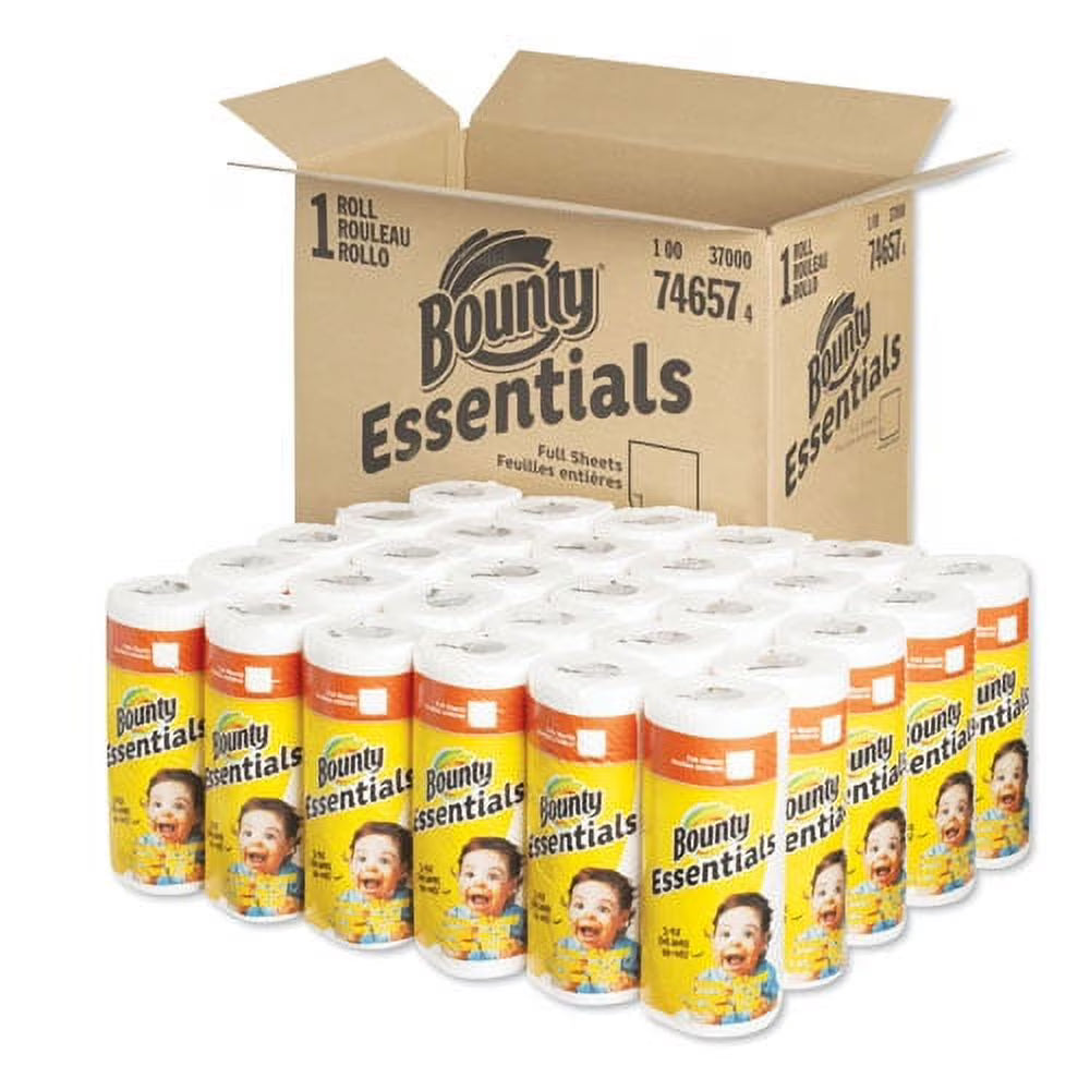 Bounty 74657 Essentials Paper Towels - 40 Sheets Per Roll - 30 Rolls Per Carton