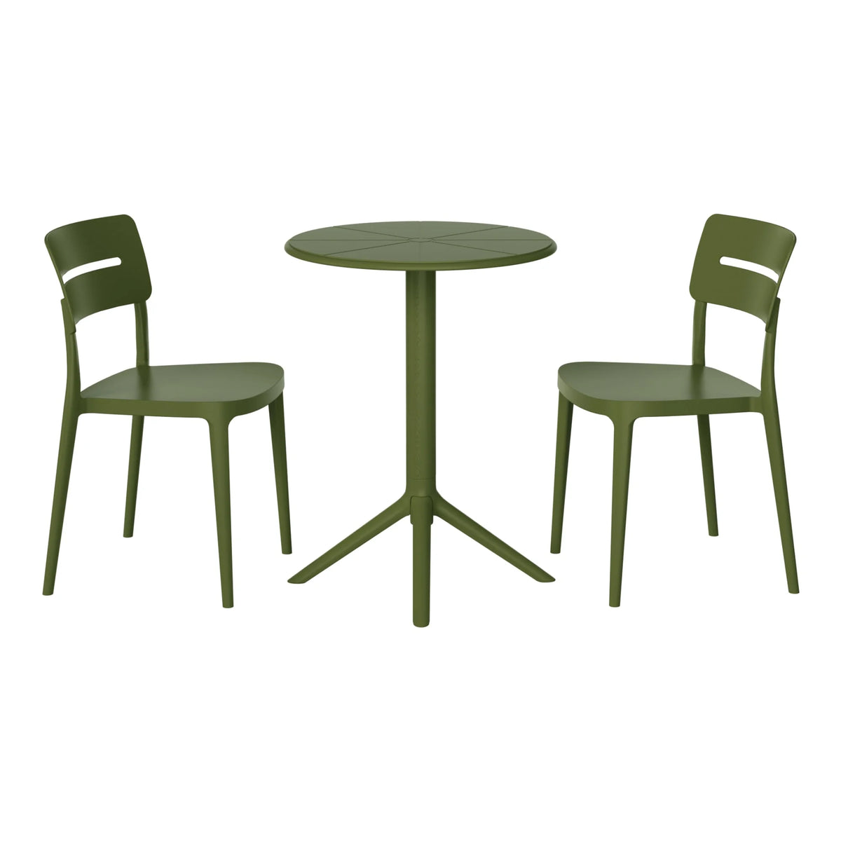 WestinTrends Playa 3-Piece Outdoor Resin Patio Bistro Set with Stackable Patio Dining Chairs, Black