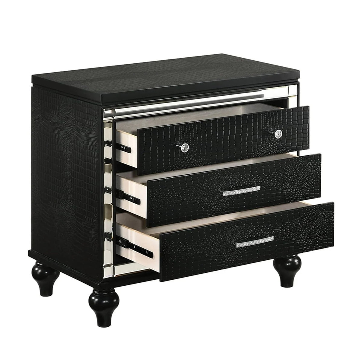 New Classic Furniture Valentine Solid Wood 3-Drawer Nightstand in White