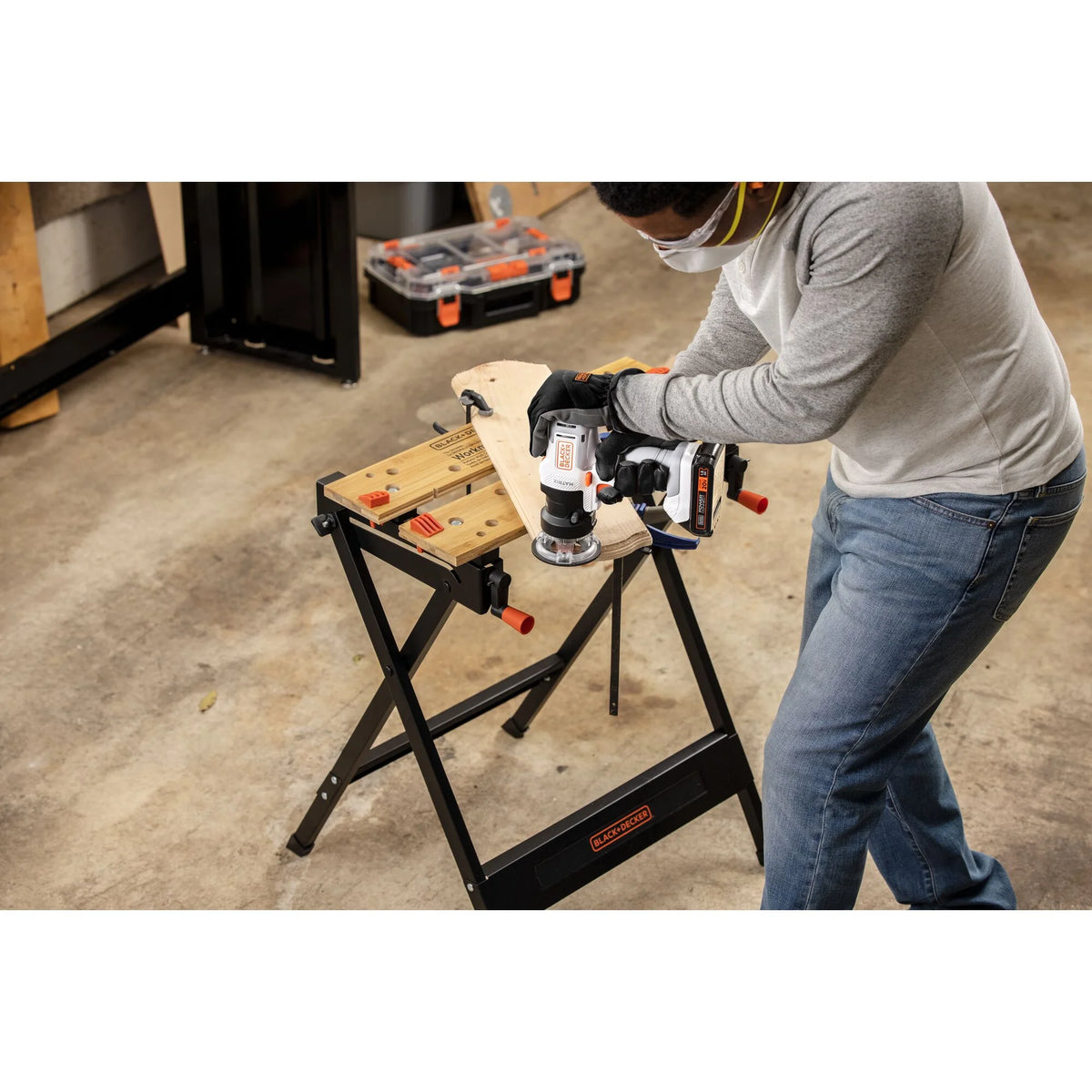 BLACK+DECKER 20V MAX* Matrix Cordless Combo Kit, 6-Tool, White And Orange, (BDCDMT1206KITWC)