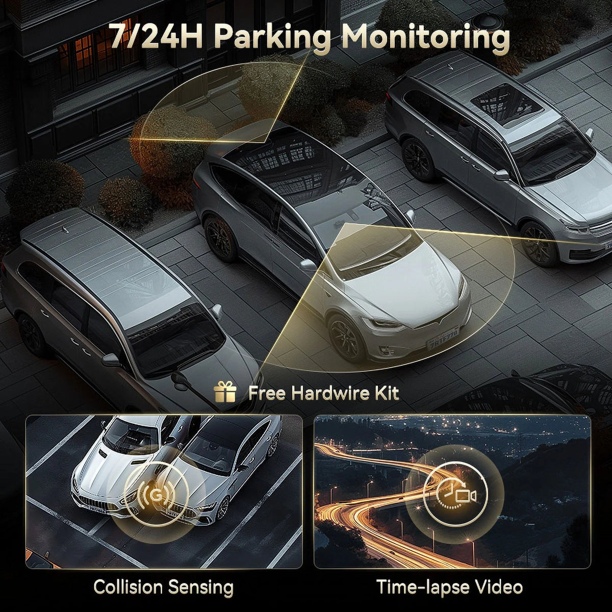 REDTIGER 4K UHD Dual IMX678 Dash Cam with Starvis 2 Night Vision, 128GB eMMC, 5.8GHz WIFI, GPS Tracking, Parking Monitor