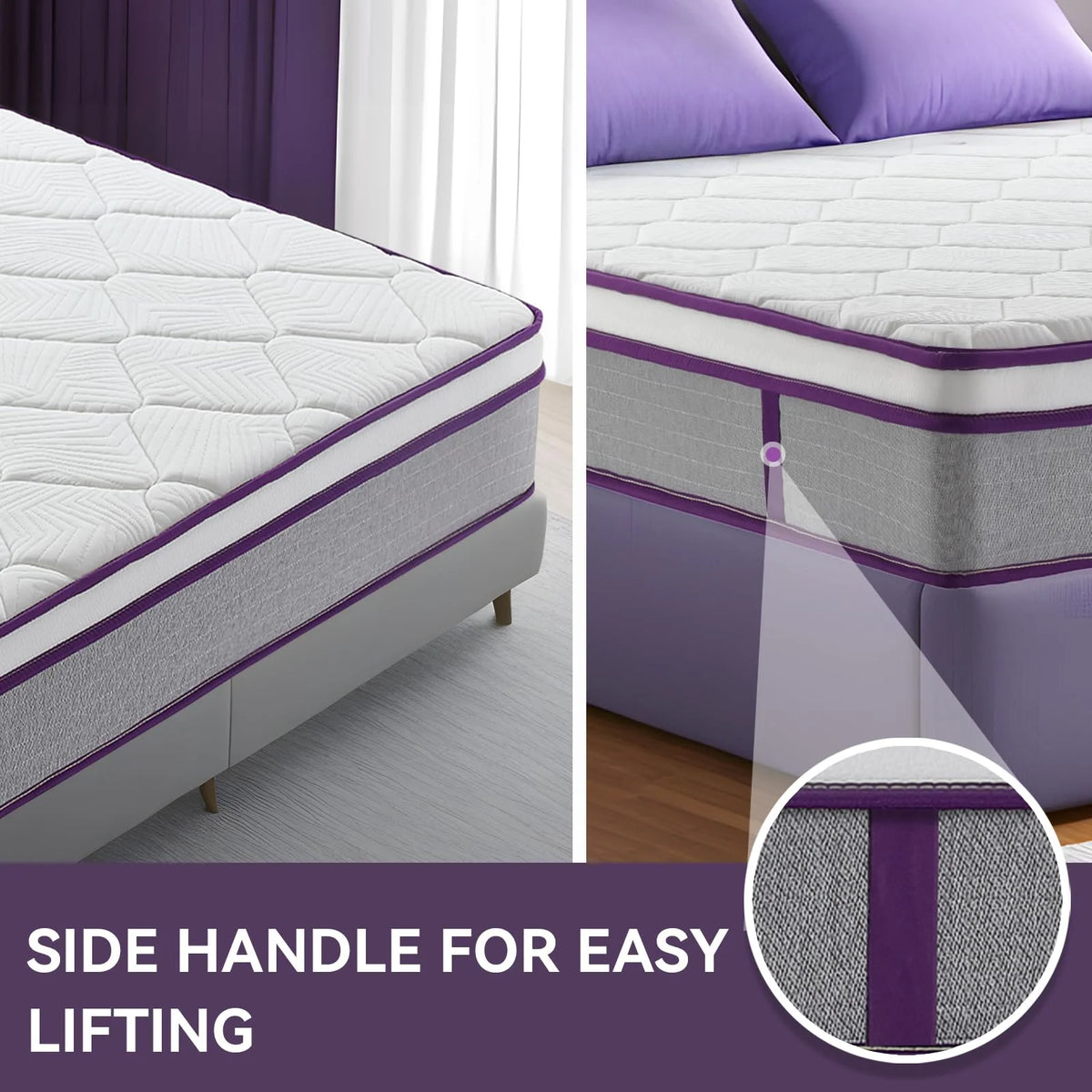 Mattress Twin, 12 Inch Medium Firm Twin Size Mattress in a Box, Hybrid Mattresses with Gel Memory Foam and Pocket Springs for Motion Isolation & Pressure Relief, Strong Edge Support