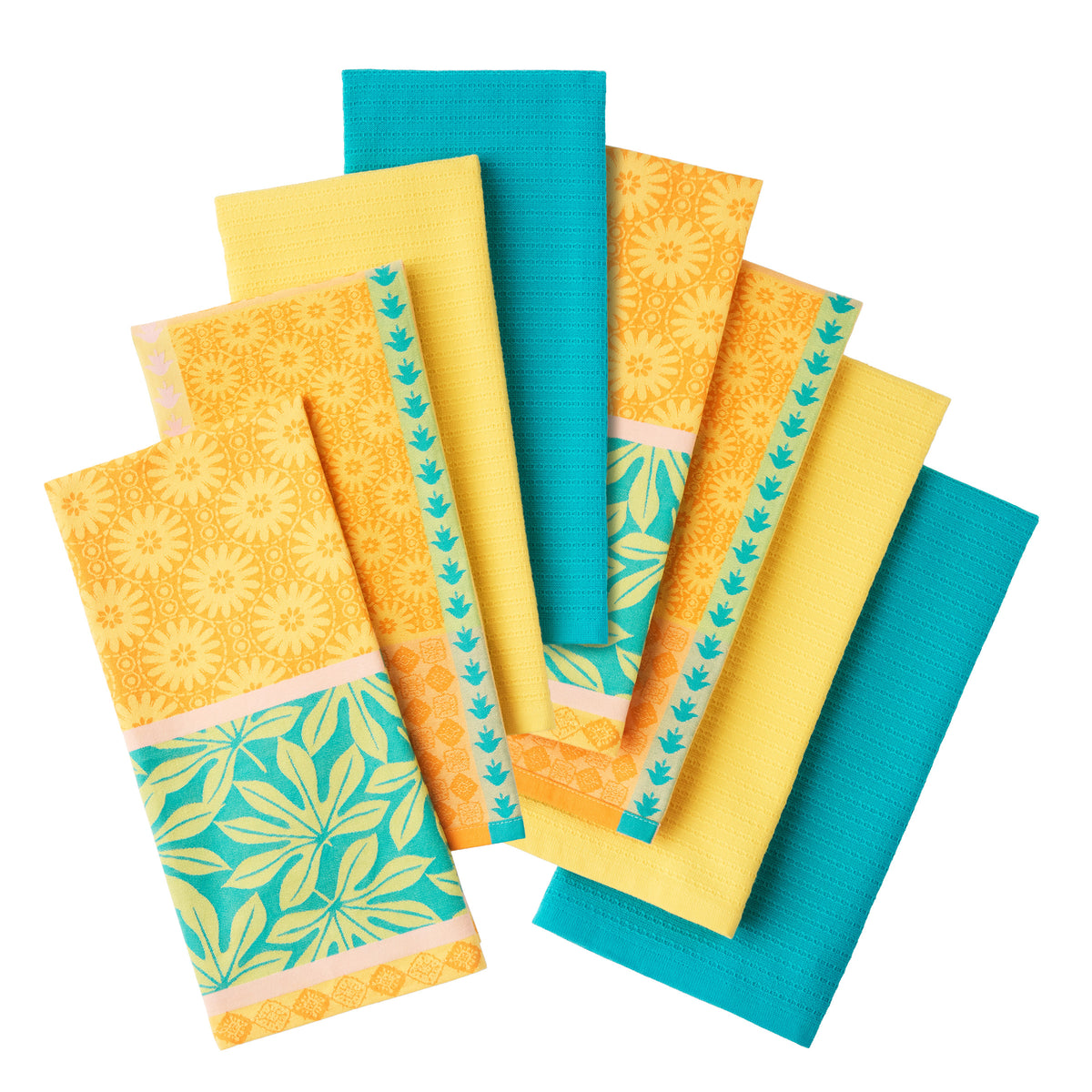 Jacquard Flatwoven Kitchen Towels, 8-pack