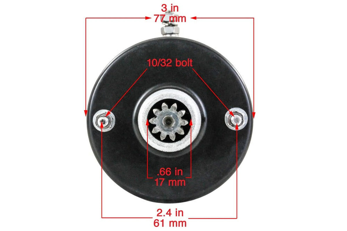 New 12V Black Starter Hitachi Type Fits Harley Davidson Motorcycles Electra Glid