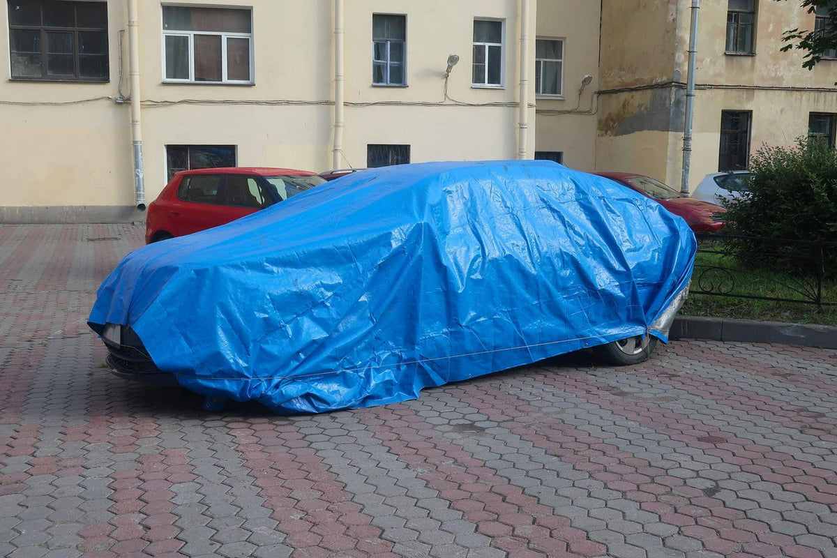 30 ft. x 60 ft. Multi-Purpose Blue Poly Tarp Cover 5 Mil Thick Weave Material. Waterproof Material. Waterproof