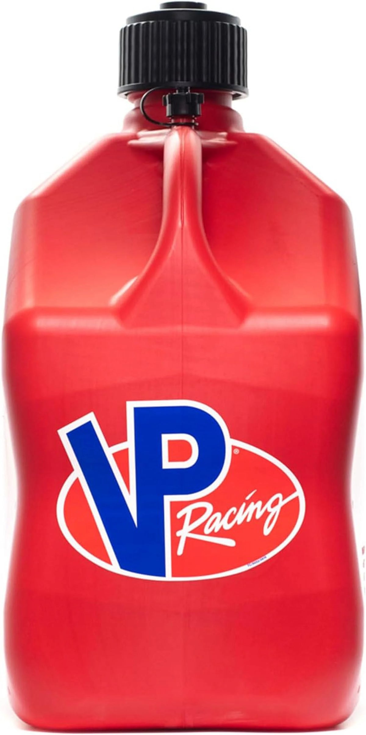 VP Racing 5.5-Gallon Square Motorsport Container (2 Pack) Red with 14" Deluxe Filler Hose (1 Pack) Features Close-Trimmed Cap and Neck for Tight Seal