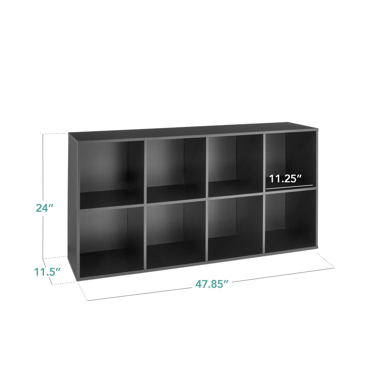 Best Choice Products 8-Cube Bookshelf, 11in Display Storage System, Organizer w/ Removable Back Panels - Black