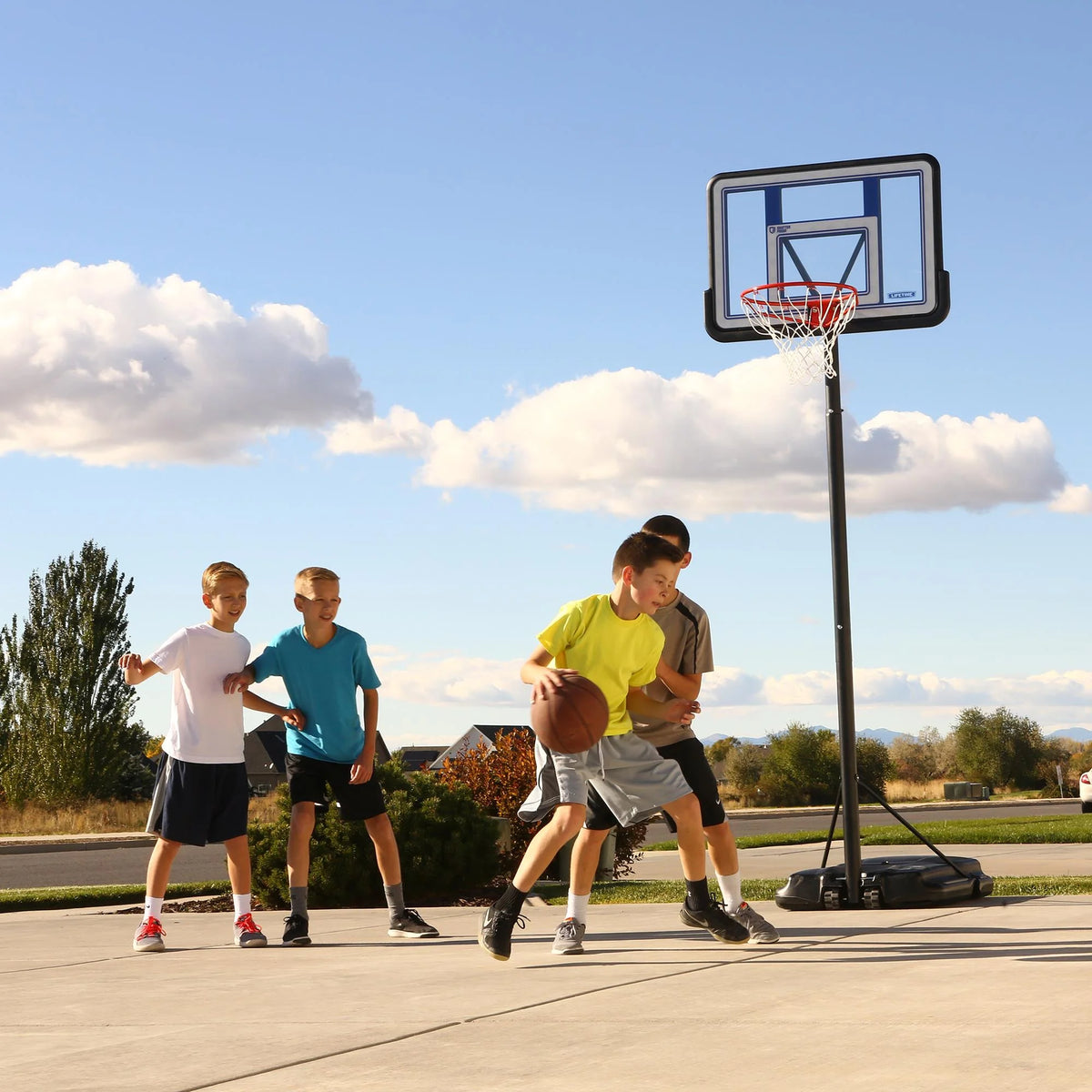 Lifetime 44-Inch Shatterproof Portable Basketball Hoop with Telescoping Adjustment & Classic Rim - Model 90073-Outdoor Play