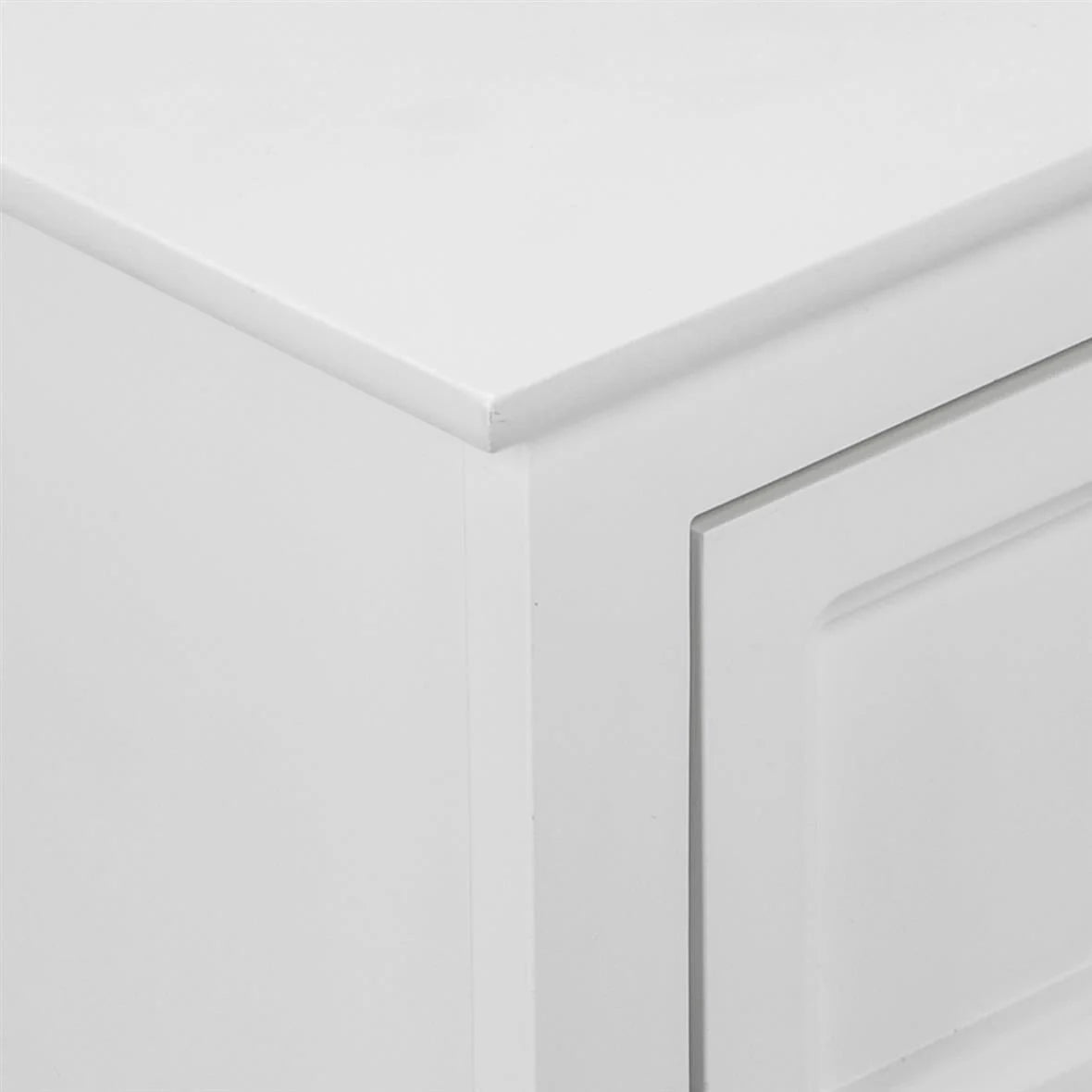 UBesGoo Nightstand End Table with 2 Drawer,White Finish