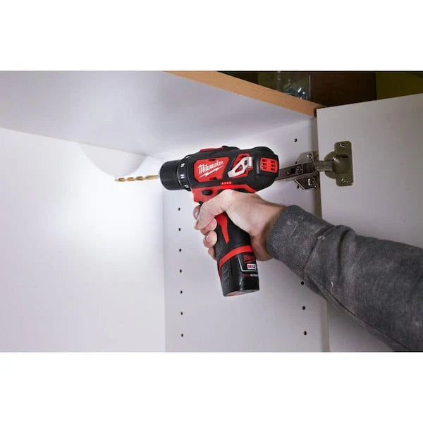 M12 12V Lithium-Ion Cordless Drill Driver/Impact Driver Combo Kit w/ Two 1.5Ah Batteries, Charger Tool Bag (2-Tool)