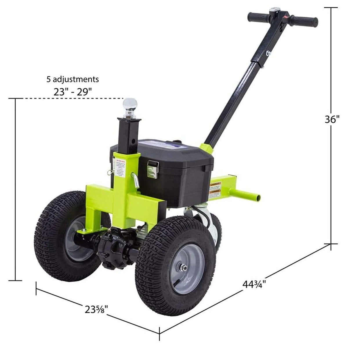 Tow Tuff TMD-35ETD8 Adjustable 3500 Pound Capacity Electric Trailer Dolly