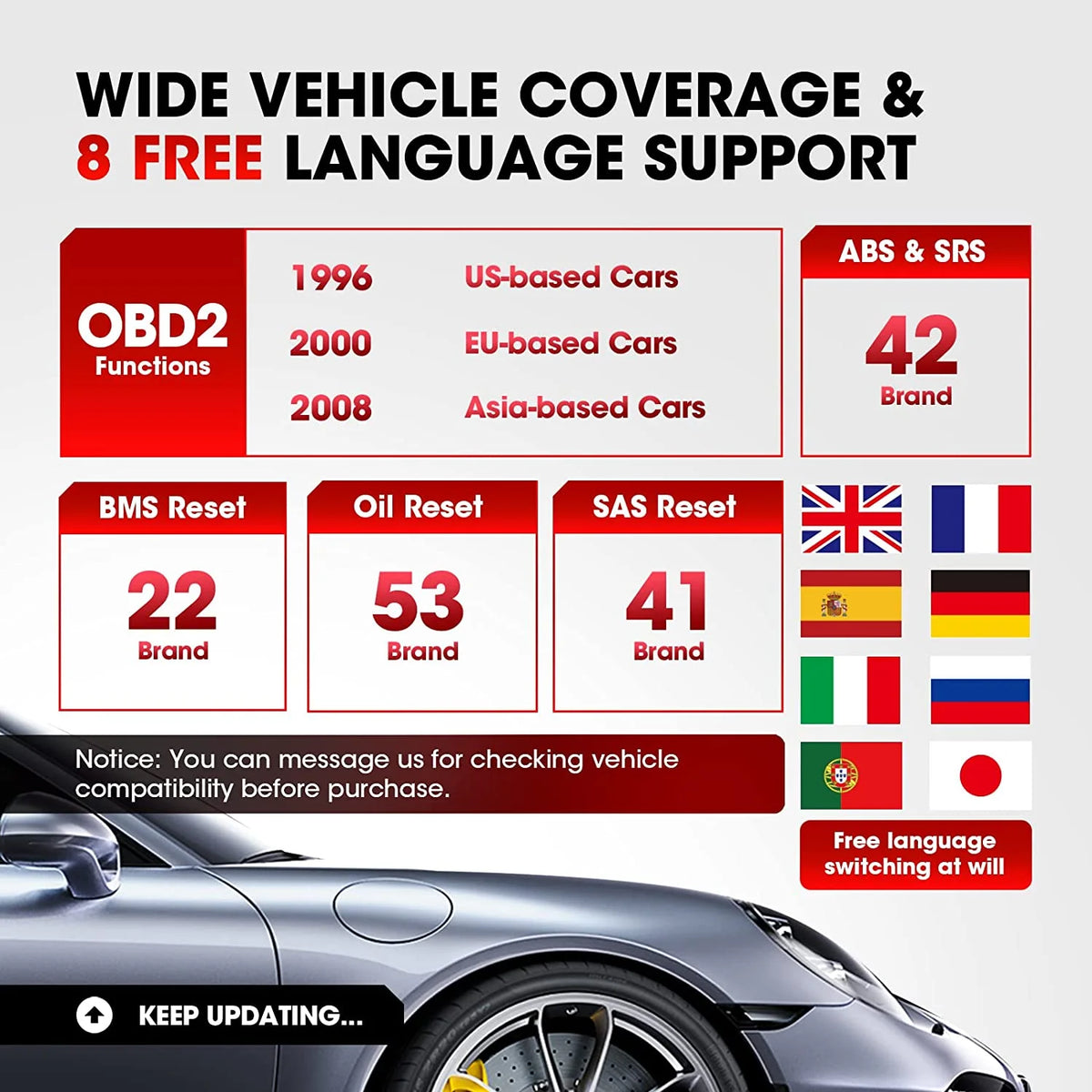 LAUNCH CR629 OBD2 Scanner, Car Diagnostic Tool Full OBD2 Functions Active Tests,Lifetime Free Update