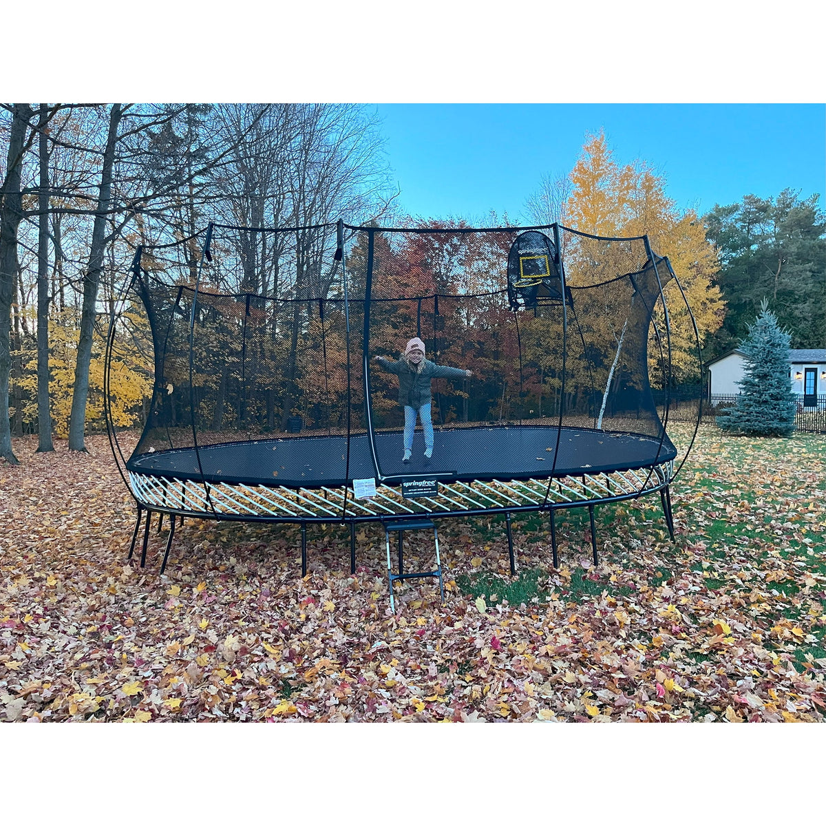 Springfree 8 x 13 ft Large Oval Trampoline w/ Safety Net & SoftEdge Mat