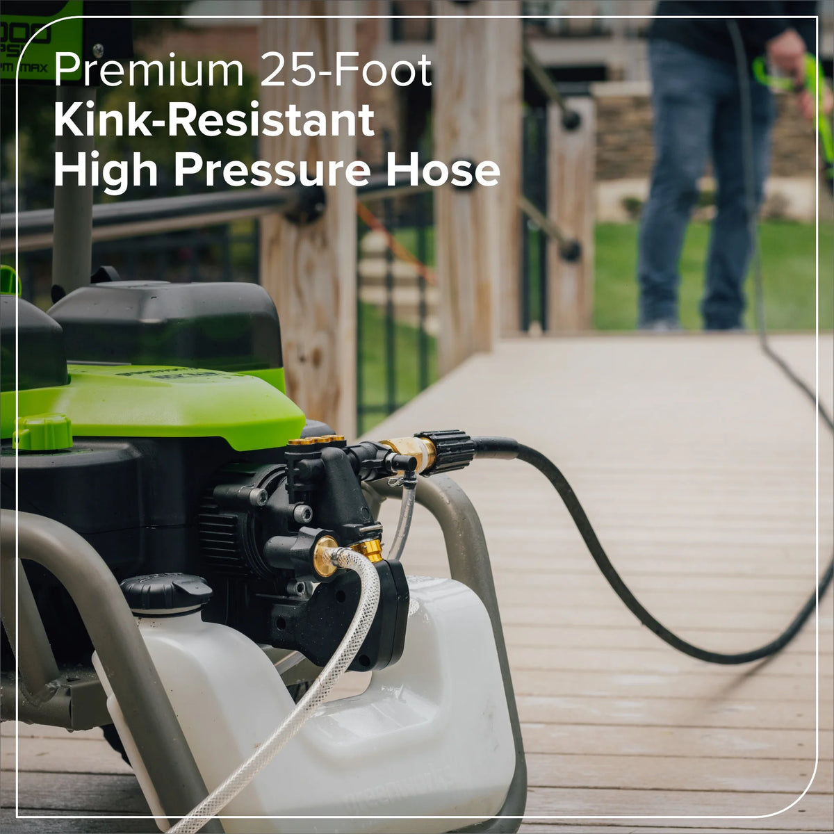 Greenworks Hybrid 60V 3000 MAX PSI at 2.0 GPM MAX Electric Pressure Washer + (2) 5.0Ah Batteries & Dual-Port Charger 5128202