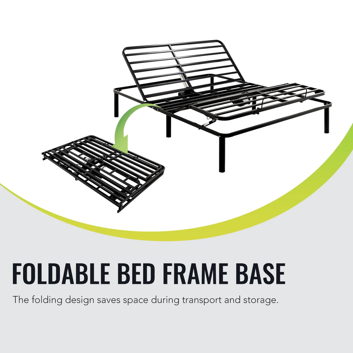 Electric Queen Size Platform Bed Frame Adjustable for Foam Mattress & More